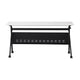 White Top/Black Frame |#| Commercial Nesting Flip Training Table with Steel Frame and Y-Legs in White/Blk