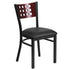 Decorative Cutout Back Metal Restaurant Chair