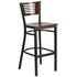 Decorative Slat Back Metal Restaurant Barstool