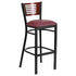 Decorative Slat Back Metal Restaurant Barstool