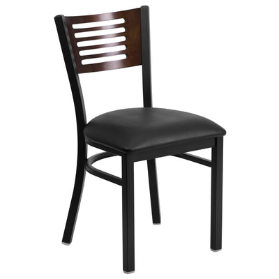 Decorative Slat Back Metal Restaurant Chair