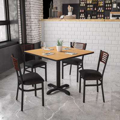 Decorative Slat Back Metal Restaurant Chair