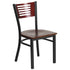 Decorative Slat Back Metal Restaurant Chair