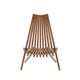 Brown |#| Commercial Indoor/Outdoor Low Profile Acacia Wood Patio Folding Chair in Brown