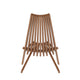 Brown |#| Commercial Indoor/Outdoor Low Profile Acacia Wood Patio Folding Chair in Brown