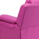 Hot Pink Vinyl |#| Deluxe Padded Contemporary Hot Pink Vinyl Kids Recliner with Storage Arms
