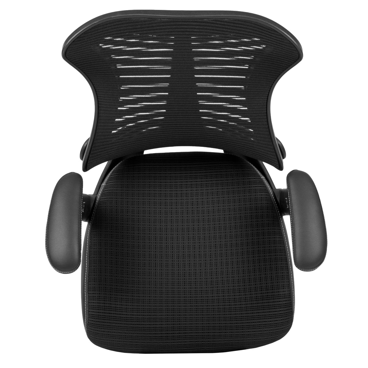 Designer Black Mesh Sled Base Side Reception Guest Chair with Adjustable Arms