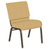 Embroidered 21''W Church Chair in Scatter Fabric - Gold Vein Frame