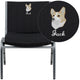 Black |#| Embroidered Big & Tall 1000 lb. Rated Black Fabric Stack Chair