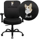 Black LeatherSoft |#| EMB Big & Tall 400 lb. Rated High Back Black LeatherSoft Ergonomic Office Chair