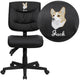 EMB Mid-Back Black LeatherSoft Multifunction Swivel Ergonomic Task Office Chair