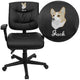 EMB Mid-Back Black LeatherSoft Multifunction Swivel Ergonomic Task Office Chair