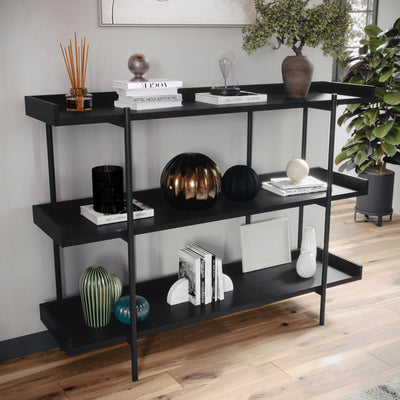 Emmett 3 Shelf Storage Display Unit Bookcase with Metal Frame