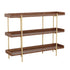 Emmett 3 Shelf Storage Display Unit Bookcase with Metal Frame