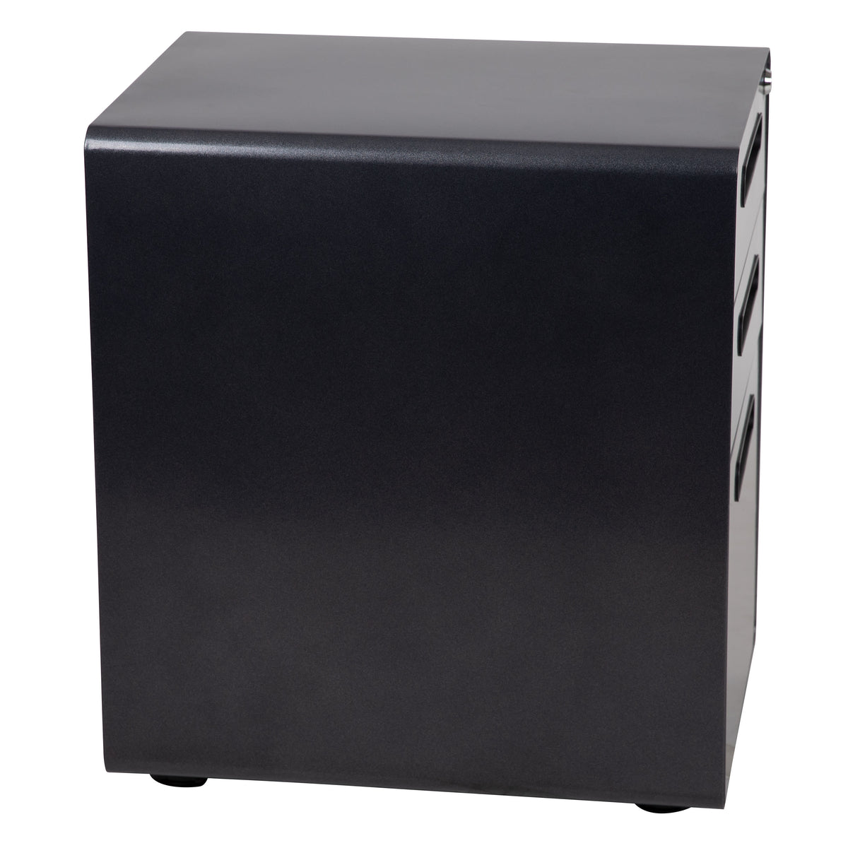 Black |#| Ergonomic 3-Drawer Mobile Locking Filing Cabinet Storage Organizer-Black