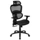 Black |#| Ergonomic Black Mesh Office Chair-Synchro-Tilt, Headrest, Adjustable Pivot Arms