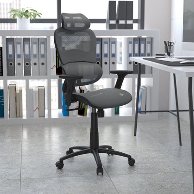 Ergonomic Mesh Office Chair with 2-to-1 Synchro-Tilt, Adjustable Headrest, Lumbar Support, and Adjustable Pivot Arms