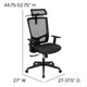 Black |#| Ergonomic Black Mesh Office Chair-Synchro-Tilt, Pivot Headrest, Adjustable Arms