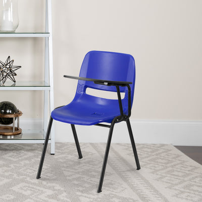 Ergonomic Shell Chair with Left Handed Flip-Up Tablet Arm - View 2