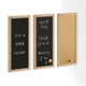 Light Natural Woodgrain |#| Lt Natural Woodgrain Framed Cork/Chalk/Letter Board Set with Accessories - 24x18