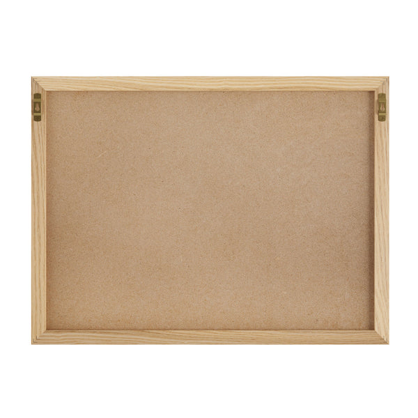 Light Natural Woodgrain |#| Dry Erase Magnetic Monthly Calendar/Cork Board-Lt Natural Woodgrain Frame-24x18