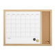 Light Natural Woodgrain |#| Dry Erase Magnetic Monthly Calendar/Cork Board-Lt Natural Woodgrain Frame-24x18
