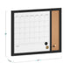 Black Woodgrain |#| Dry Erase Magnetic Monthly Calendar/Cork Board - Black Woodgrain Frame - 24x18