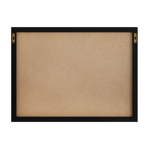Black Woodgrain |#| Dry Erase Magnetic Weekly Calendar/Chalk Board - Black Woodgrain Frame - 24x18
