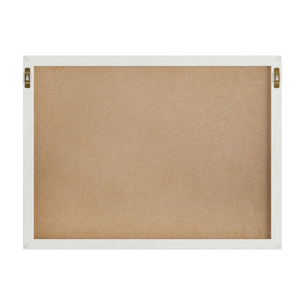 White Woodgrain |#| Dry Erase Magnetic Weekly Calendar/Chalk Board - White Woodgrain Frame - 24x18