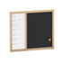 Everette Magnetic Weekly Calendar Dry Erase Board and Chalk Board with Liquid Chalk Marker and Magnets, Woodgrain Frame