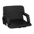 Extra Wide Lightweight Reclining Stadium Chair with Armrests, Padded Back & Seat with Dual Storage Pockets and Backpack Straps