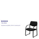 Black |#| Black Fabric Executive Side Reception Chair with Sled Base and Padded Foam Seat