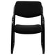 Black |#| Black Fabric Executive Side Reception Chair with Sled Base and Padded Foam Seat