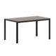 Gray |#| Commercial 55 x 31 Faux Teak Outdoor Patio Table - Gray/Gray