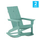 Sea Foam |#| Indoor/Outdoor modern 2-Slat Adirondack Poly Resin Rockers in Sea Foam-Set of 2