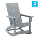 Gray |#| Indoor/Outdoor modern 2-Slat Adirondack Poly Resin Rockers in Gray - Set of 2