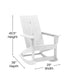 White |#| Indoor/Outdoor modern 2-Slat Adirondack Poly Resin Rockers in White - Set of 2