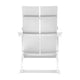 White |#| Indoor/Outdoor modern 2-Slat Adirondack Poly Resin Rockers in White - Set of 2