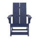 Navy |#| Modern 2-Slat Adirondack Poly Resin Rocking Chair for Indoor/Outdoor Use - Navy