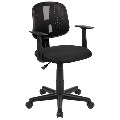 Flash Fundamentals Mid-Back Mesh Swivel Task Office Chair with Pivot Back and Arms - View 1