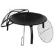 22.5inch Foldable Outdoor Wood Burning Portable Firepit-Mesh Spark screen and Poker