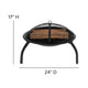 22.5inch Foldable Outdoor Wood Burning Portable Firepit-Mesh Spark screen and Poker