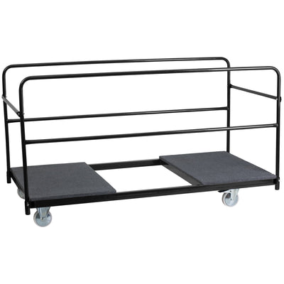 Folding Table Dolly with Carpeted Platform for Round Tables - View 1