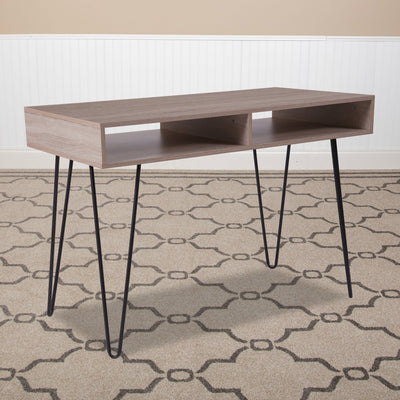 Franklin Wood Grain Finish Computer Table with Metal Legs