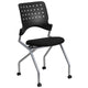 Black Fabric |#| Galaxy Mobile Nesting Chair with Curved Back and Black Fabric Seat