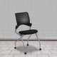 Black Fabric |#| Galaxy Mobile Nesting Chair with Curved Back and Black Fabric Seat