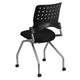 Black Fabric |#| Galaxy Mobile Nesting Chair with Curved Back and Black Fabric Seat