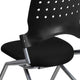 Black Fabric |#| Galaxy Mobile Nesting Chair with Curved Back and Black Fabric Seat