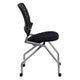 Black Fabric |#| Galaxy Mobile Nesting Chair with Curved Back and Black Fabric Seat