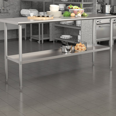 Galvanized Under Shelf for Prep and Work Tables - Adjustable Lower Shelf for Stainless Steel Tables - View 2